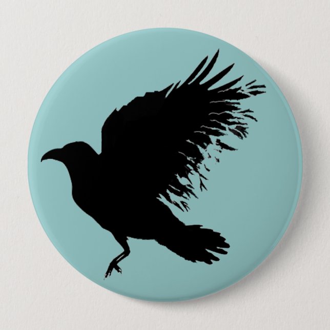 Crow - schwarz button (Vorderseite)