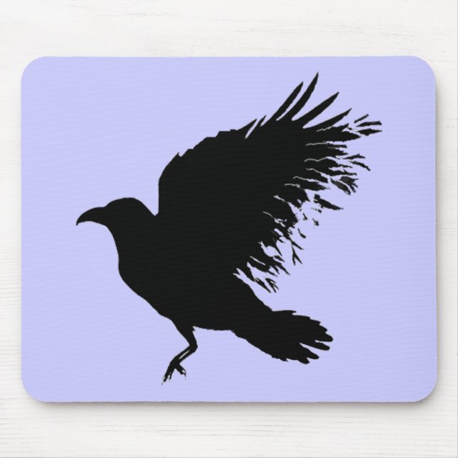 Crow - schwarz mousepad (Vorne)