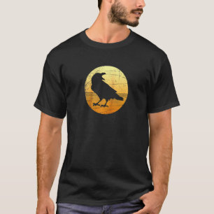 Crow Spooky Bird Halloween Raglan 1 T-Shirt