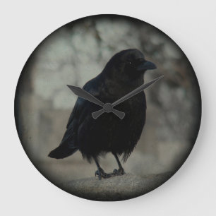 Crow The Timekeeper Große Wanduhr