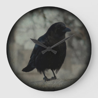 Crow The Timekeeper Große Wanduhr