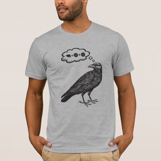 Crow Thinking of Food - Wingspan Bird Board Game T-Shirt (Vorderseite)