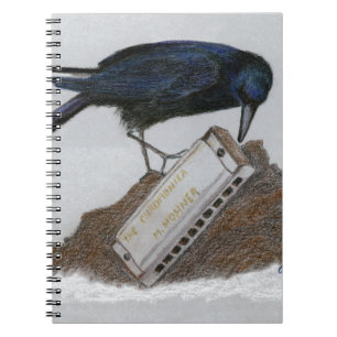 Crow und Harmonica Notizblock