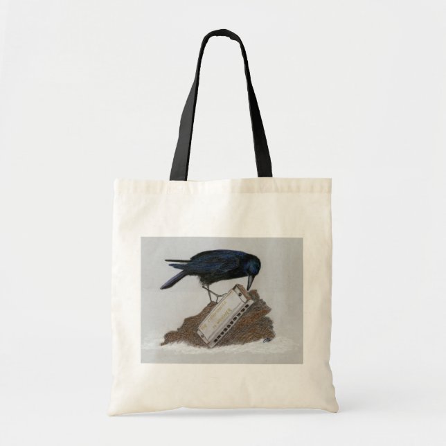 Crow und Harmonica Tragetasche (Vorne)