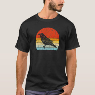 Crow Vintag Sunset Retro Style Niedlich Raven 2 T-Shirt