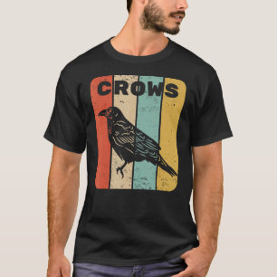 Crow Vintag Sunset Retro Style Niedlich Raven 3 T-Shirt