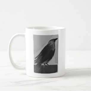 Crow Watercolor Kaffeetasse