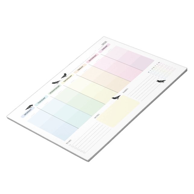Crow Weekly Planner Notizblock (angewinkelt)