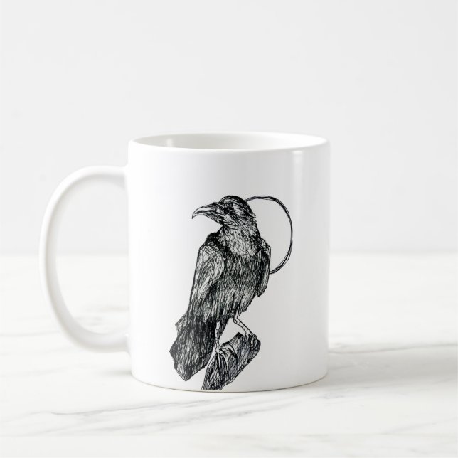 Crow-Zeichnend Tasse (Links)