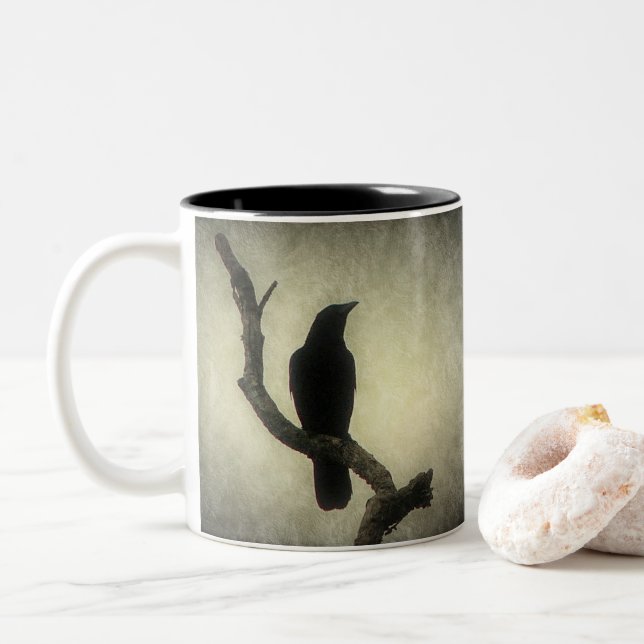 Crow Zweifarbige Tasse (Mit Donut)
