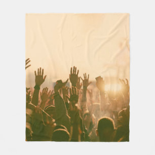 Crowd at concert - Retro-Stil Fotokonzert, Fleecedecke