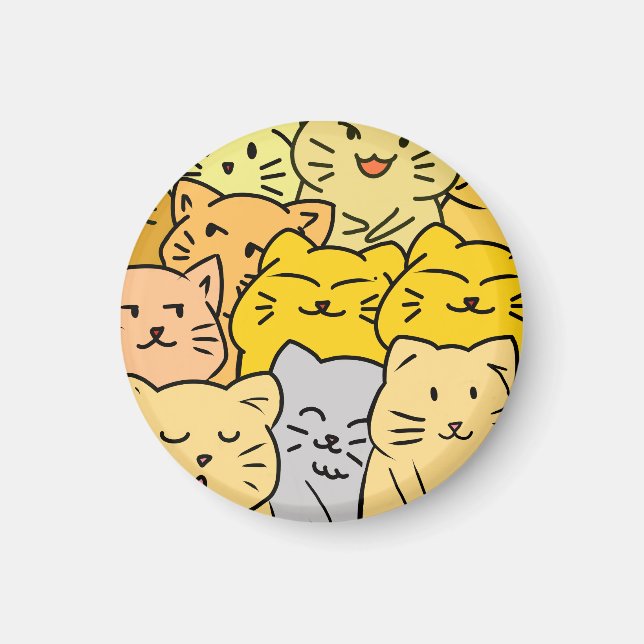 Crowd cat magnet (Vorne)