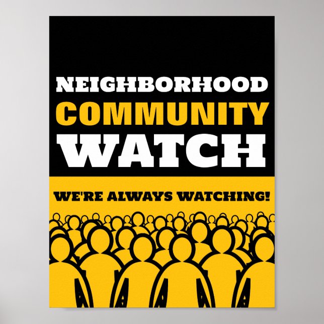 Crowd Design, Nachbarschaft Community Warning Poster (Vorne)