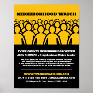 Crowd Design, Neighbhood Watch Community Advert Poster