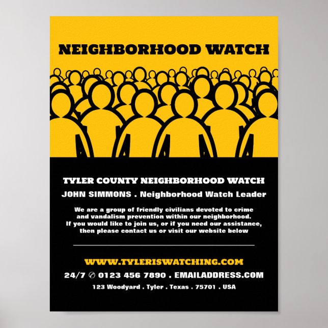 Crowd Design, Neighbhood Watch Community Advert Poster (Vorne)
