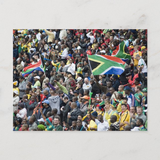 Crowd schoss auf ein Fußballspiel mit Südafrika Postkarte (Vorderseite)
