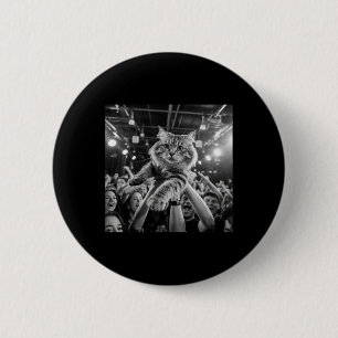 Crowd Surfing Katze Lustiges Konzert Meme Party Ka Button
