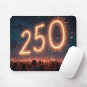 Crowd Watching 250. Geburtstag Feuerwerk Mousepad