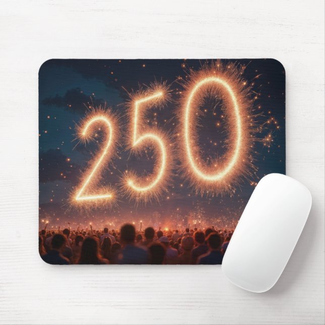 Crowd Watching 250. Geburtstag Feuerwerk Mousepad (Mit Mouse)