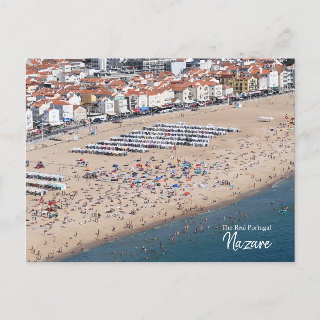 Crowded- Nazare, Portugal Postkarte (Vorderseite)