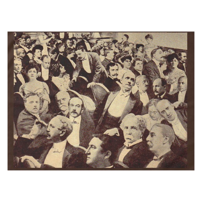 Crowdszene der 20er Jahre Tischdecke (Vorderseite (Horizontal))