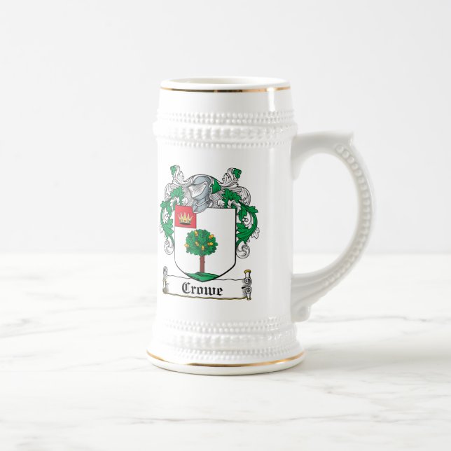 Crowe Familienwappen Bierglas (Rechts)