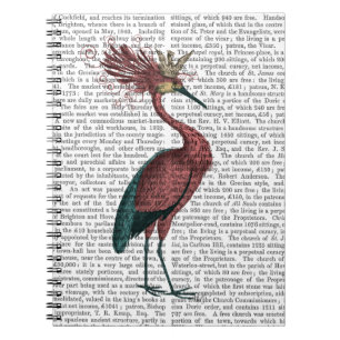 Crowed Marsala Heron Notizblock