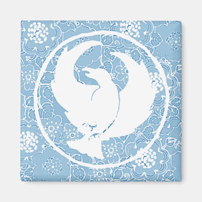 Crowfoot Magnet Blaues Porzellan (Vorne)