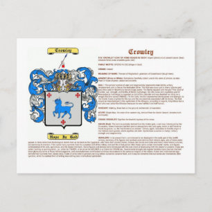 Crowley (Bedeutung) Postkarte