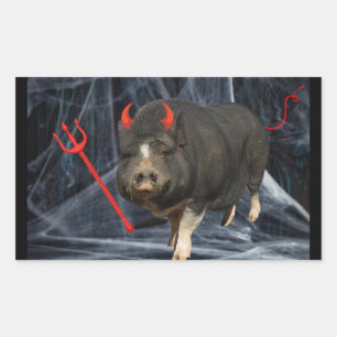 Crowley Halloween! Rechteckiger Aufkleber