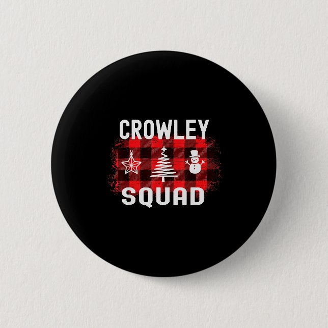 Crowley Proud Family Reunion Last Name Christmas S Button (Vorderseite)