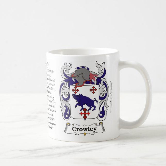 Crowley, Ursprung, Bedeutung und das Wappen Kaffeetasse (Rechts)