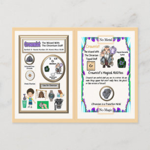 Crowmist Wizard - Chrom-Element Postkarte