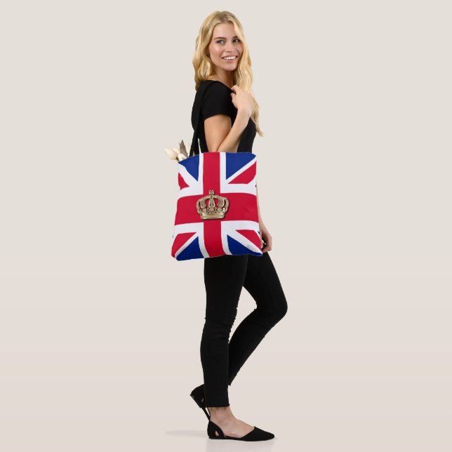 Crown and Union Jack Patriotic Tote Bag (Am Model)