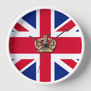 Crown and Union Jack Patriotic Uhr