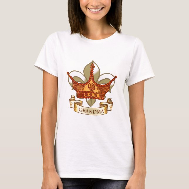 Crown Banner Queen Oma T - Shirt (Vorderseite)
