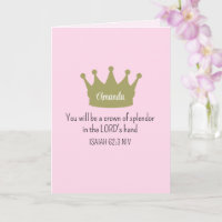 Crown Bible Verse Christlich Faith Light Pink