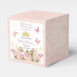 Crown | Butterflies Floral Princess Baby Shower Geschenkschachtel