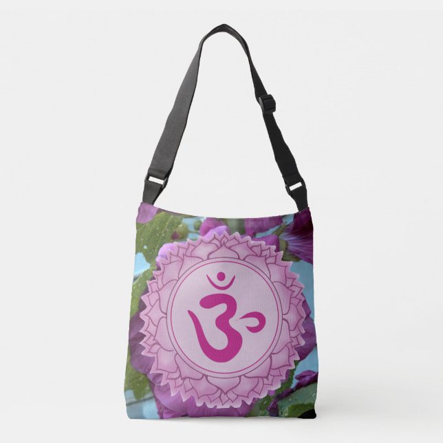 Crown chakra Custom All-Over-Print Cross Body Bag Tragetaschen Mit Langen Trägern (Vorderseite)