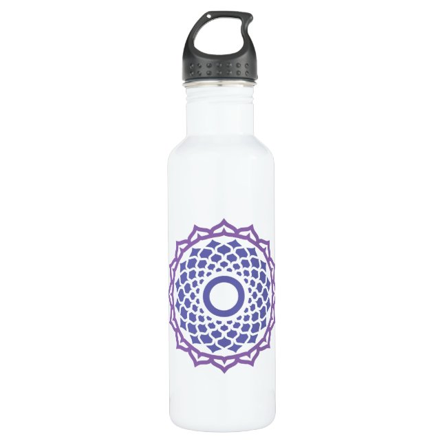 Crown Chakra Energy Trinkflasche (Vorderseite)