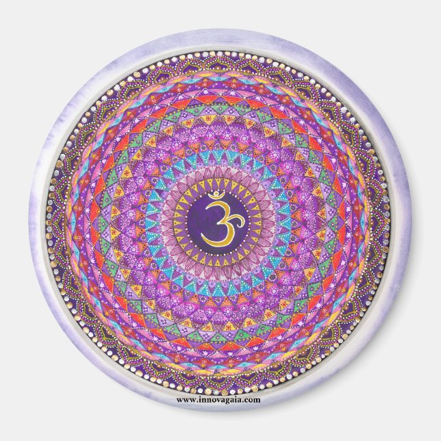 Crown Chakra Mandala Magnet (Vorne)