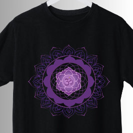 Crown Chakra Mandala - Sahasrara mit omischem T -  T-Shirt