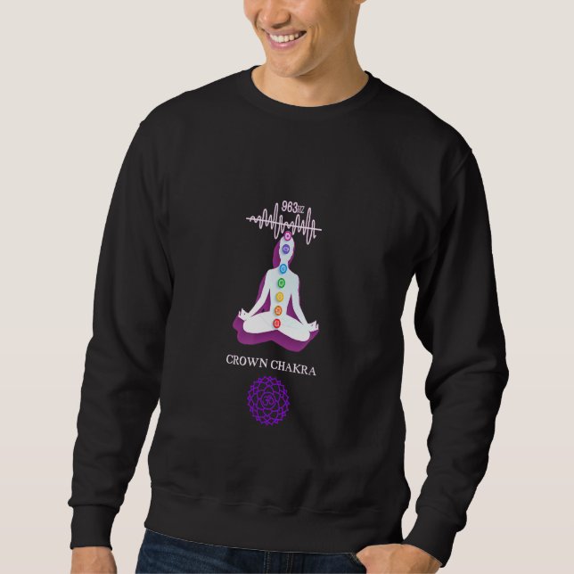 Crown Chakra Meditation Sweatshirt (Vorderseite)