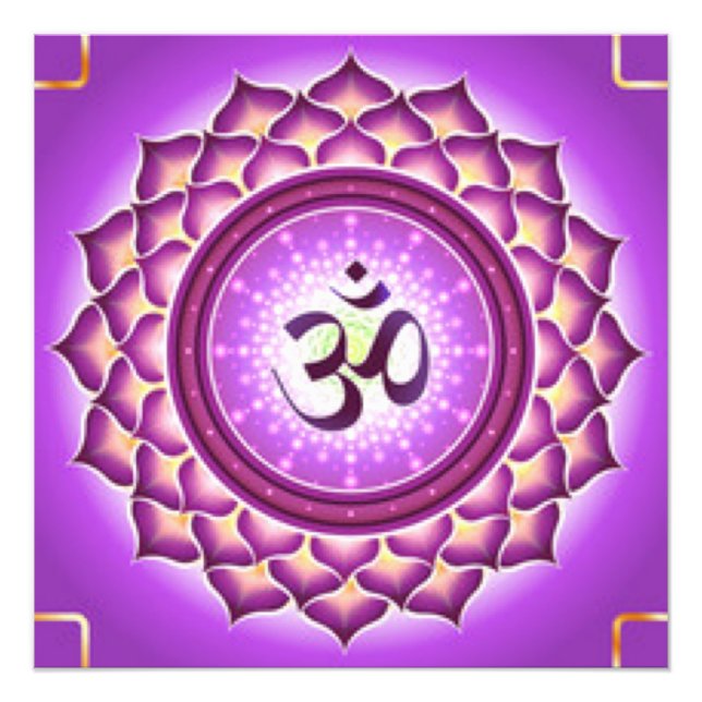 Crown Chakra Muster Design Fotodruck (Vorne)