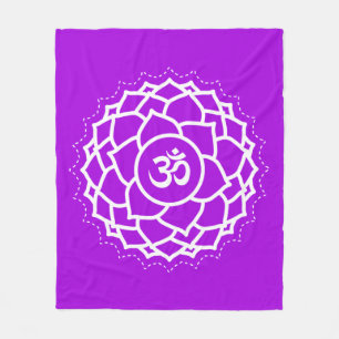 Crown Chakra Sahasrara Lila Meditation Fleecedecke