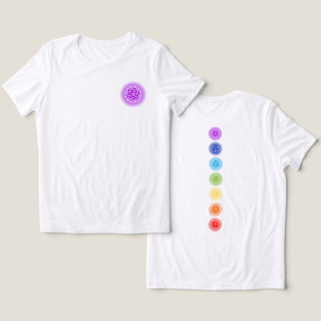 Crown Chakra | Sahasrara Tri-Blend Shirt (Design Vorderseite & Rückseite)