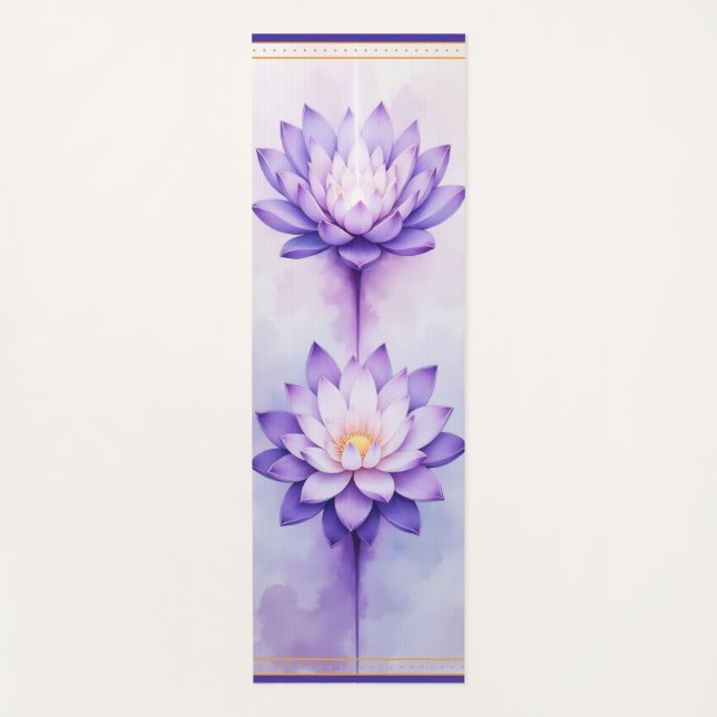 Crown Chakra Yoga Mat – Violet Lotus Energy Alignm Yogamatte (Vorderseite)