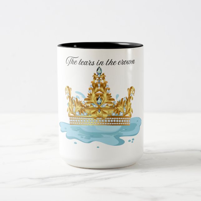Crown Design Tasse: Einzigartiges Geschenk für Mon Zweifarbige Tasse (Mittel)