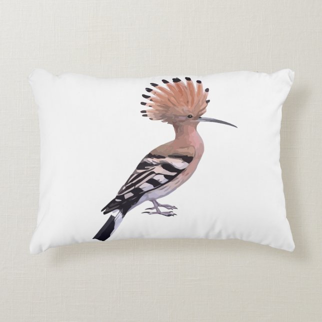 Crown Feather Hoopoe Pillow Dekokissen (Vorderseite)