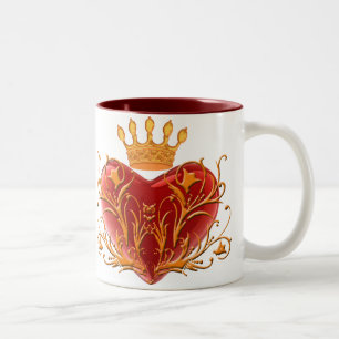 Crown Filigree Heart Tasse